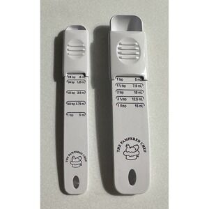 Pampered Chef Set of Adjustable Measuring Spoons Teaspoon Tablespoon Tbl Tsp